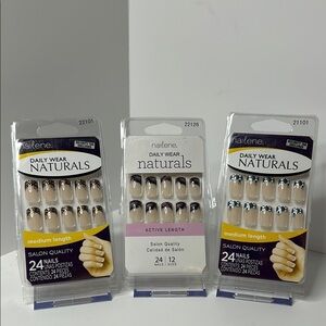 Nailene Daily Wear Naturals Medium/Active Length Nails - 3 Sets NIP